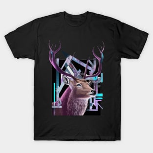 Deer Geometric russian T-Shirt